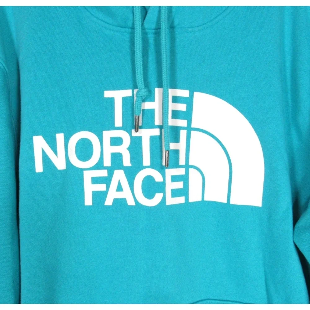 THE NORTH FACE Blue WHITE HALF DOME Fleece Backing HOODIE SWEATSHIRT Men's Sz XL